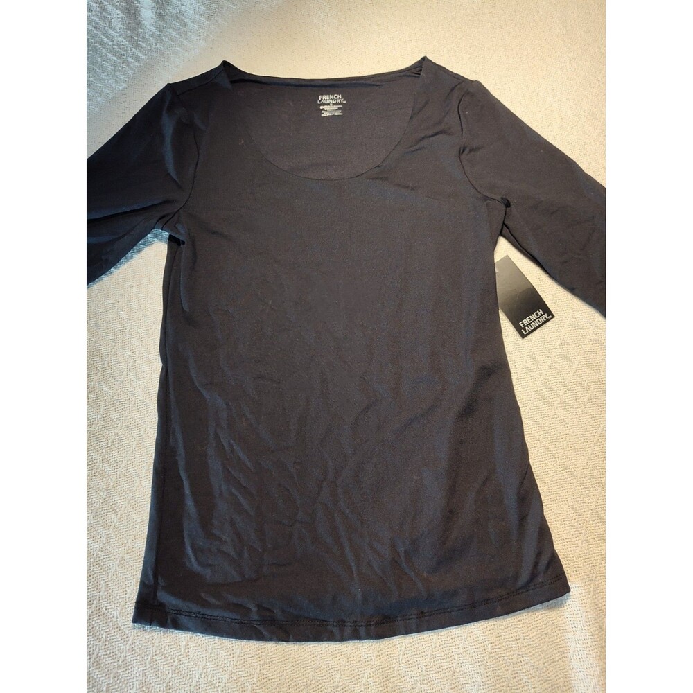 French Laundry Size Small Spandex Women's Scoop Shirt 1250
